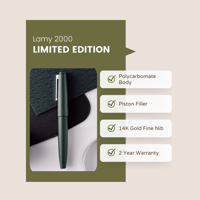 Lamy 2000 Limited Edition - Pine Green Fountain Pen.