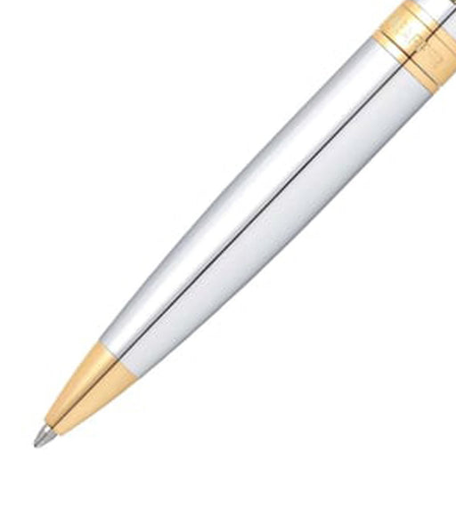 sheaffer-300-9342-ballpoint-pen-bright-chrome-with-gold-tone-trim-nib-view