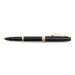 sheaffer-sagaris-9471-gloss-black-rollerball-pen-with-gold-tone-trim-side-view