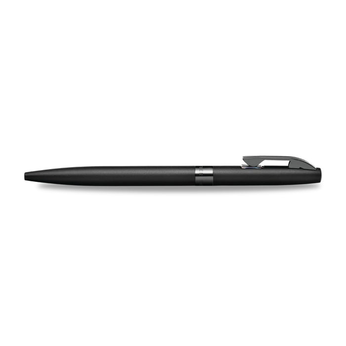 sheaffer-reminder-9017-matte-black-ballpoint-pen-with-black-pvd-trim-side-view