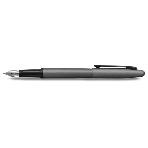 sheaffer-vfm-9424-matte-gray-fountain-pen-with-matte-black-trim-side-view