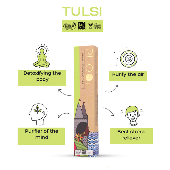 PHOOL - Natural Incense Sticks - Tulsi