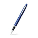 sheaffer-9401-vfm-fountain-pen-neon-blue-with-chrome-trim-open-view