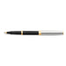 sheaffer-sagaris-9475-gloss-black-barrel-and-chrome-cap-rollerball-pen-with-gold-tone-trim-side-view