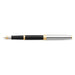 sheaffer-sagaris-9475-gloss-black-barrel-and-chrome-cap-fountain-pen-with-gold-tone-trim-side-view