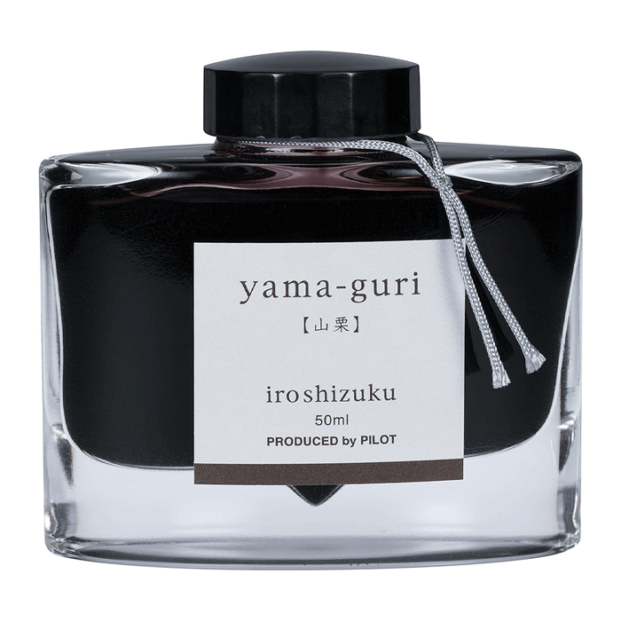 pilot-iroshizuku-50-ml-ink-bottle- wild-chestnut-( Yama-guri )-front-view