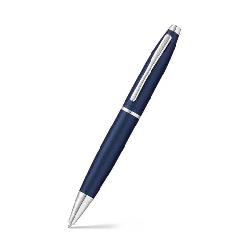 cross-AT0112-18-calais-matte-metallic-ballpoint-pen-midnight-blue-with-chrome-trims-front-view