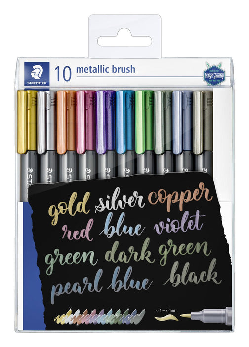 Staedtler Metallic Brush Pens Set of 10