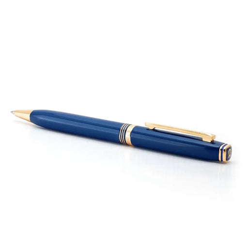 lapis-bard-contemporary-ballpoint-pen-blue-with-gold-trims-open-view