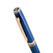 lapis-bard-contemporary-ballpoint-pen-blue-with-gold-trims-cap-view