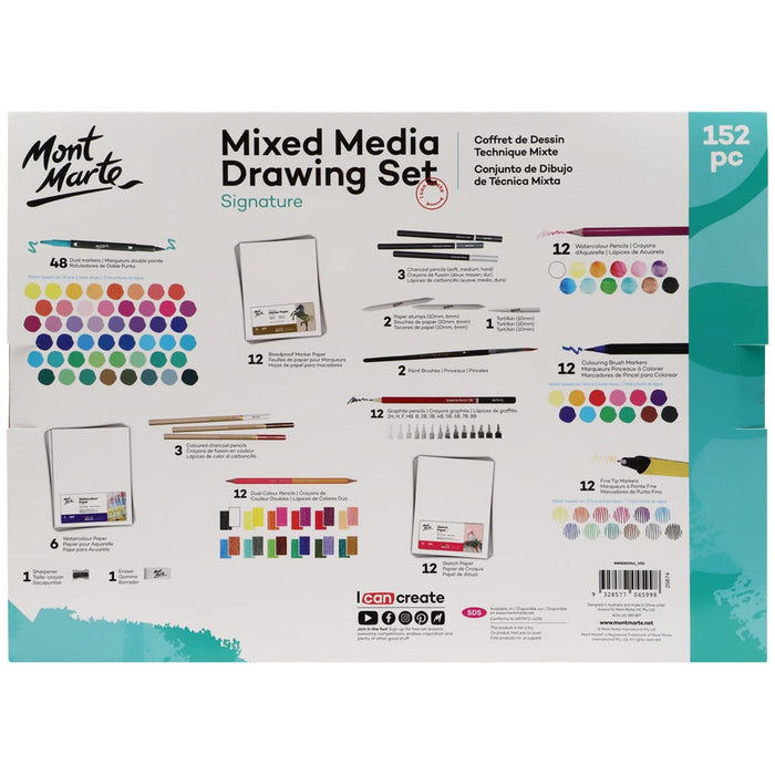 Mont Marte Mixed Media Drawing Set - 152 Pc