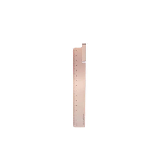 kaco-ruma-ruler-&-bookmark- rose-gold-front-view