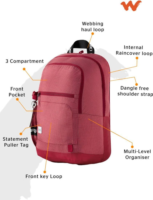 WIKI Squad 1 Backpack 30.5L - Grid Red