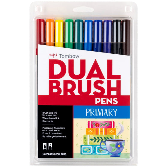 Tombow Dual Brush Pens Set of 10 (Primary)