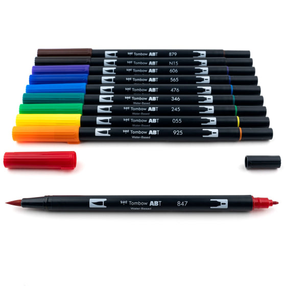 Tombow Dual Brush Pens Set of 10 (Primary)