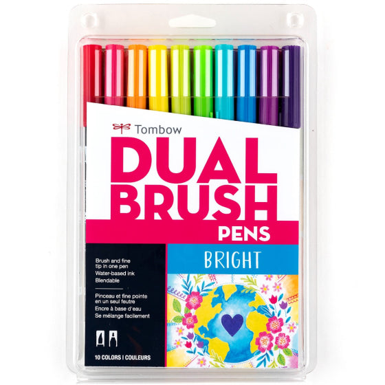 Tombow Dual Brush Pens Set of 10 (Bright)