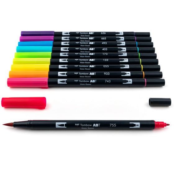 Tombow Dual Brush Pens Set of 10 (Bright)