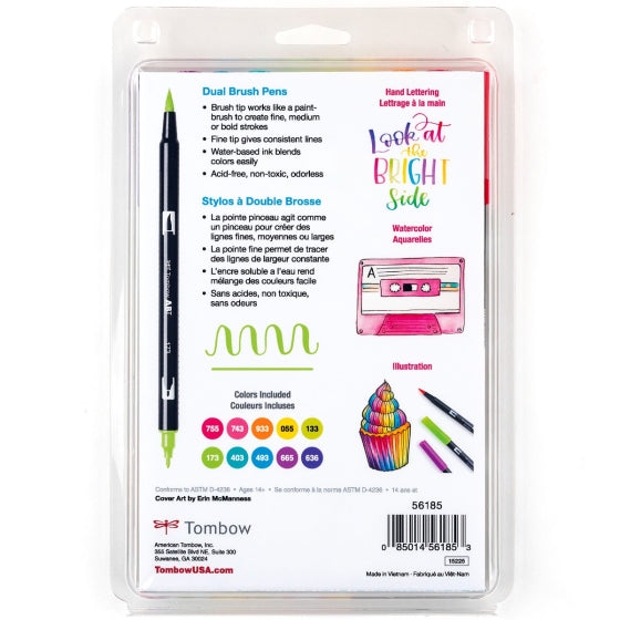 Tombow Dual Brush Pens Set of 10 (Bright)