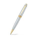 cross-AT0452-6-bailey-medalist-ballpoint-pen-chrome-with-gold-trims-front-view