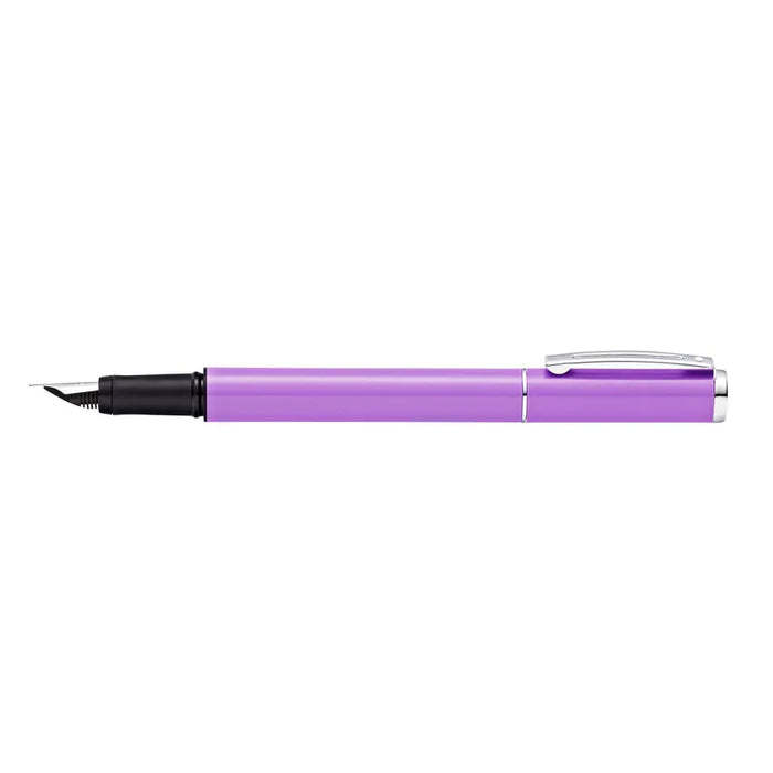 sheaffer-9203-pop-fountain-pen-lilac-with-chrome-plated-trim-side-view