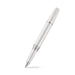 lapis-bard-contemporary-rollerball-pen-pearl-with-chrome-trim-front-view