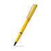 lamy-safari-318-rollerball-pen-yellow-with-chrome-plated-clip-front-view