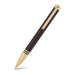 lapis-bard-torque-artis-leather-ballpoint-pen-brown-with-gold-trims-front-view